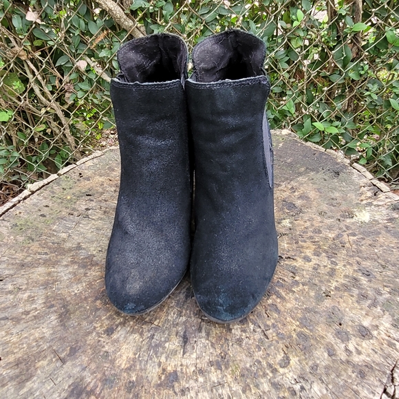 Women Vintage Black Suede Chelsea Boots By Bjorndal Size 10/Women Designer Boots - Picture 3 of 9